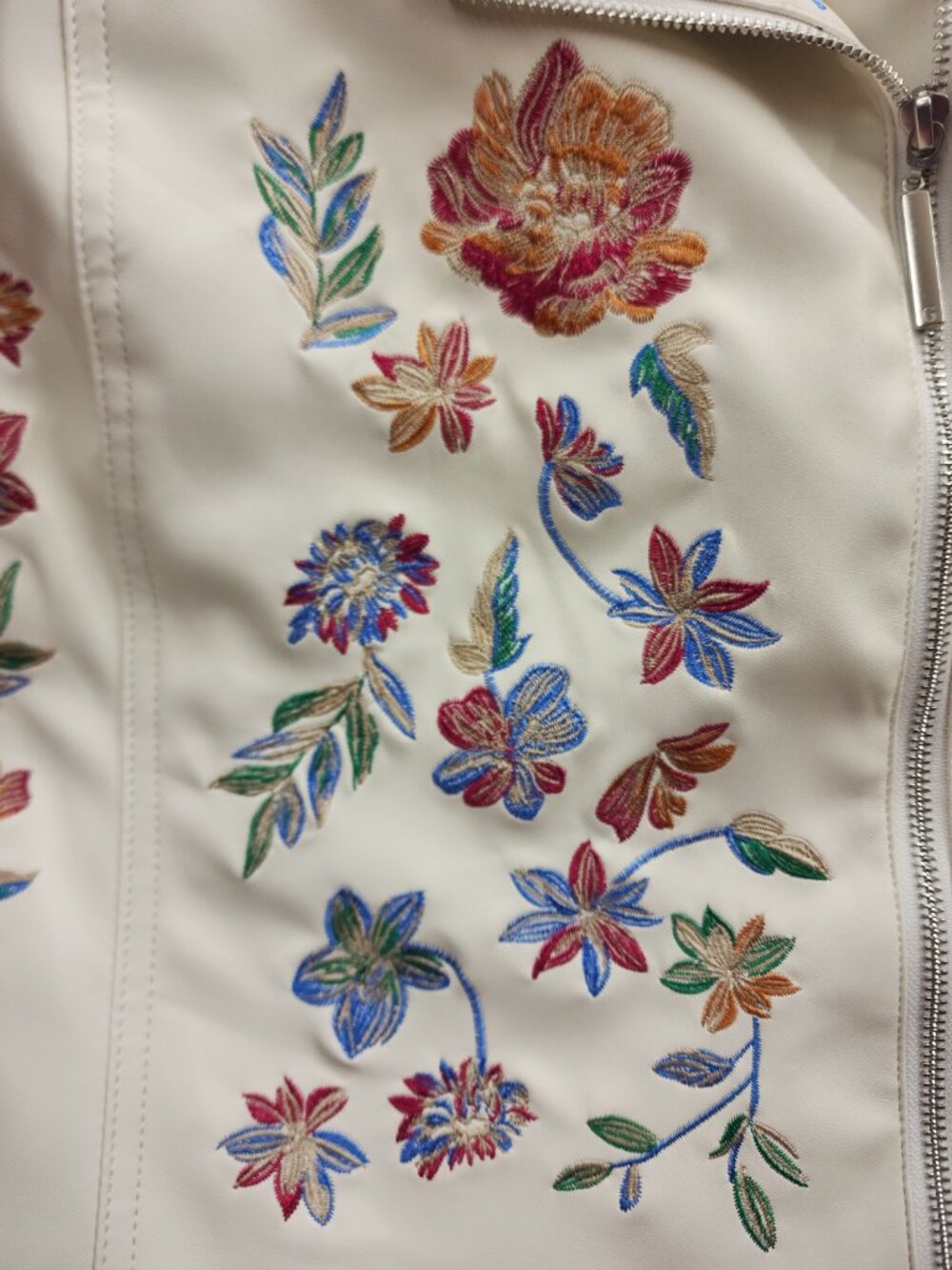 Coquette Embroidered Floral Jacket Peter Pan Collar Vintage - Picture 8 of 15